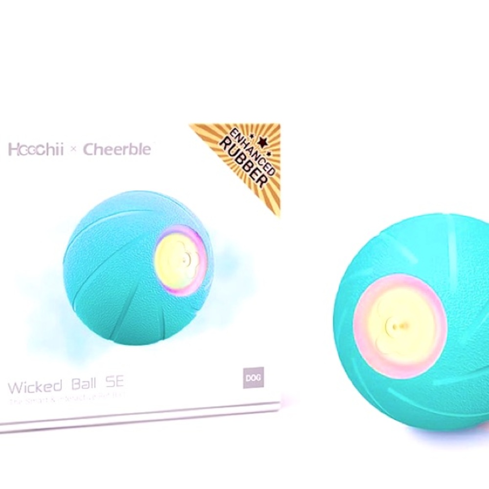 Cheerble Smart Interactive Ball Dog Toy in Blue Turquoise